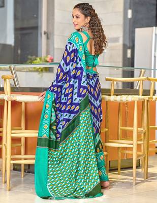 Hand block print mulmul cotton sarees 4