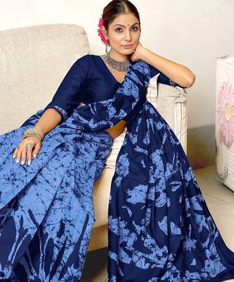 Hand block print mulmul cotton sarees 3