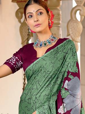 Hand block print mulmul cotton sarees 2
