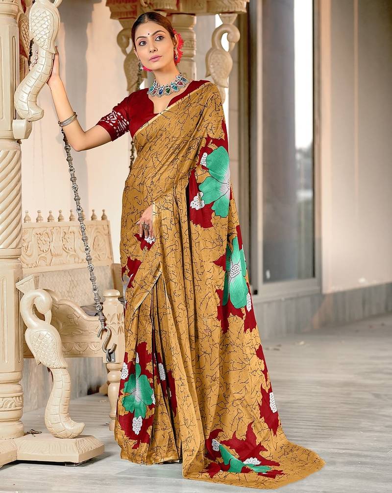 Hand block print mulmul cotton sarees