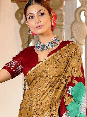 Hand block print mulmul cotton sarees 2