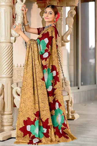 Hand block print mulmul cotton sarees