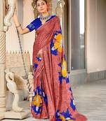 Hand block print mulmul cotton sarees