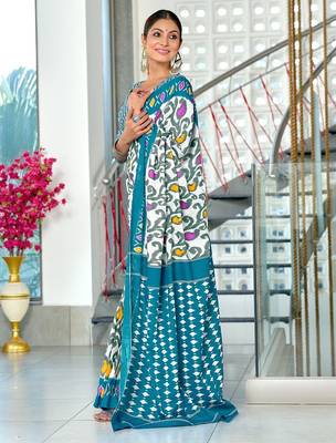 Hand block print mulmul cotton sarees 3