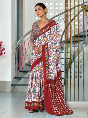 Hand block print mulmul cotton sarees 1