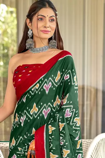 Hand block print mulmul cotton sarees