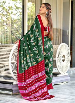 Hand block print mulmul cotton sarees 4