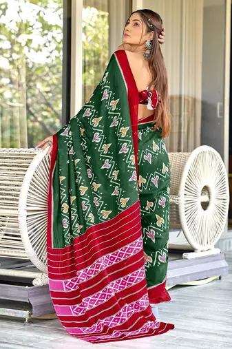 Hand block print mulmul cotton sarees