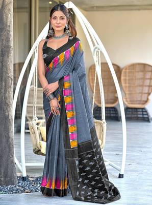 Hand block print mulmul cotton sarees 1