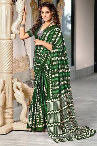 Bagru block print mulmul cotton sarees