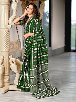 Bagru block print mulmul cotton sarees 3