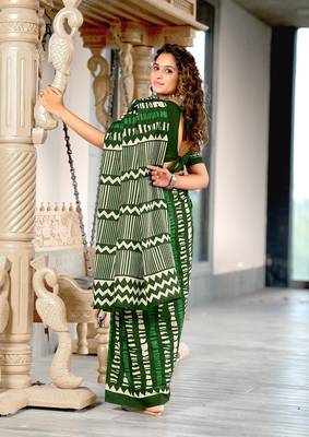 Bagru block print mulmul cotton sarees 4