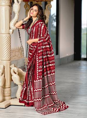 Bagru block print mulmul cotton sarees 2