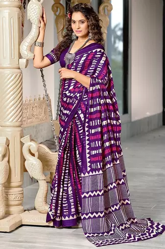 Bagru block print mulmul cotton sarees