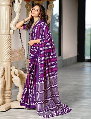 Bagru block print mulmul cotton sarees 3