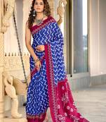 Bagru block print mulmul cotton sarees