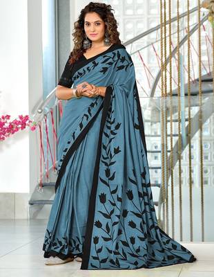 Hand block print mulmul cotton sarees 1