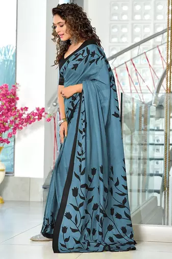 Hand block print mulmul cotton sarees