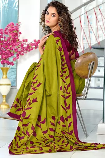 Hand block print mulmul cotton sarees