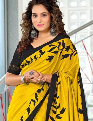 Hand block print mulmul cotton sarees 2
