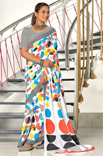 Hand block print mulmul cotton sarees