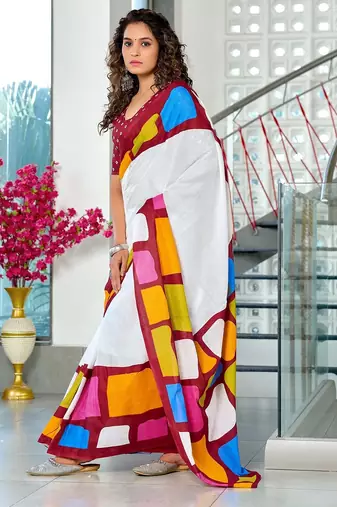 Bagru block print mulmul cotton sarees