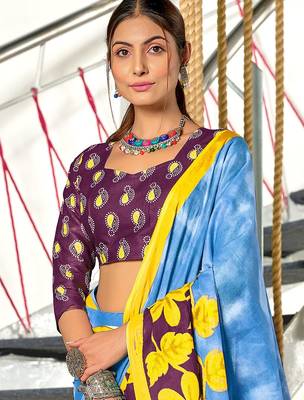 Hand block print mulmul cotton sarees 2
