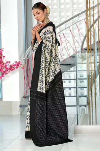 Hand block print mulmul cotton sarees