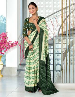 Hand block print mulmul cotton sarees 1