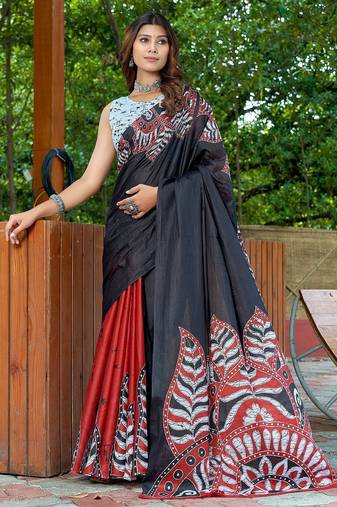 Bagru block print mulmul cotton sarees