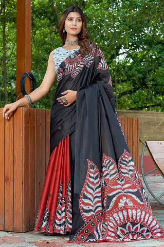 Bagru block print mulmul cotton sarees