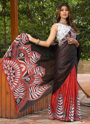 Bagru block print mulmul cotton sarees 3