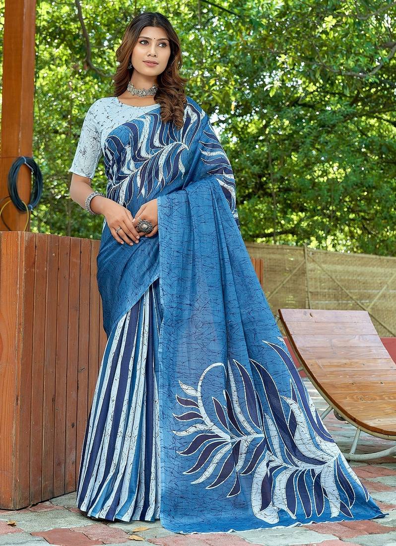 Bagru block print mulmul cotton sarees