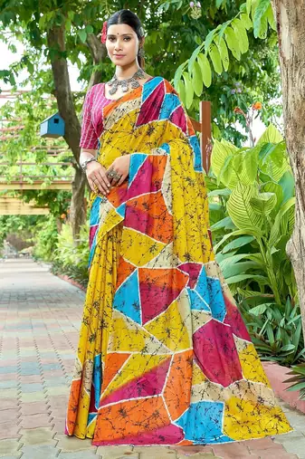 Bagru block print mulmul cotton sarees