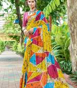 Bagru block print mulmul cotton sarees