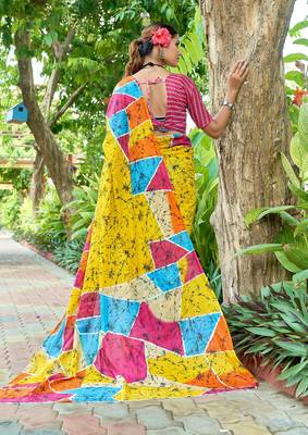 Bagru block print mulmul cotton sarees 4