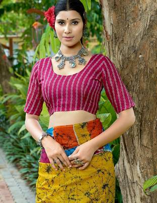 Bagru block print mulmul cotton sarees 5