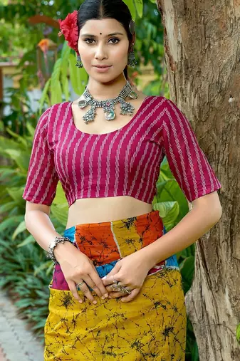 Bagru block print mulmul cotton sarees