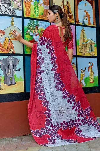 Bagru block print mulmul cotton sarees