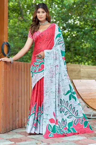 Bagru block print mulmul cotton sarees