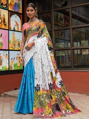 Bagru block print mulmul cotton sarees 1