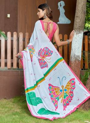 Bagru block print mulmul cotton sarees 4