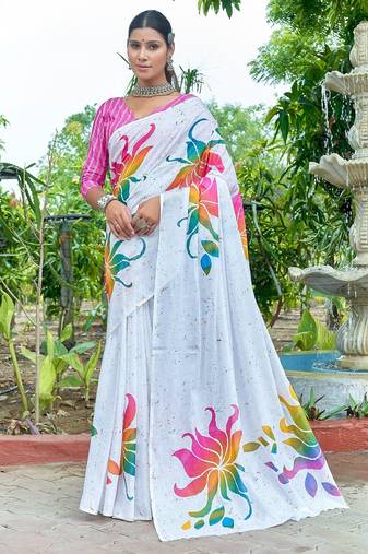 Bagru block print mulmul cotton sarees