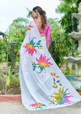 Bagru block print mulmul cotton sarees 4
