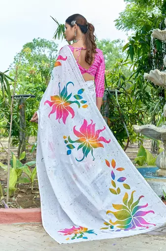 Bagru block print mulmul cotton sarees