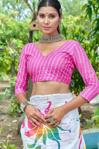 Bagru block print mulmul cotton sarees