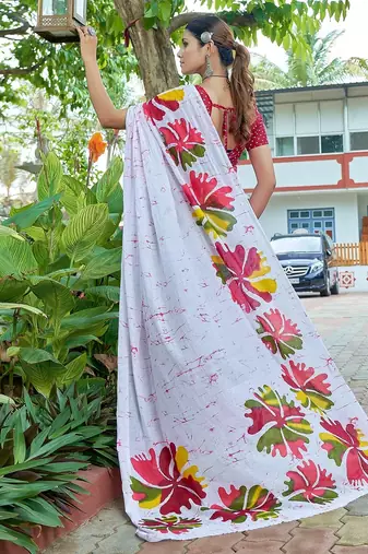 Bagru block print mulmul cotton sarees