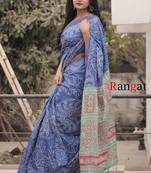 Pure cotton bandhani and ajrak block print sarees