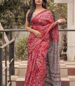 Pure cotton bandhani and ajrak block print sarees