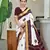 Buti hand block print with hevay zari bodar sarees